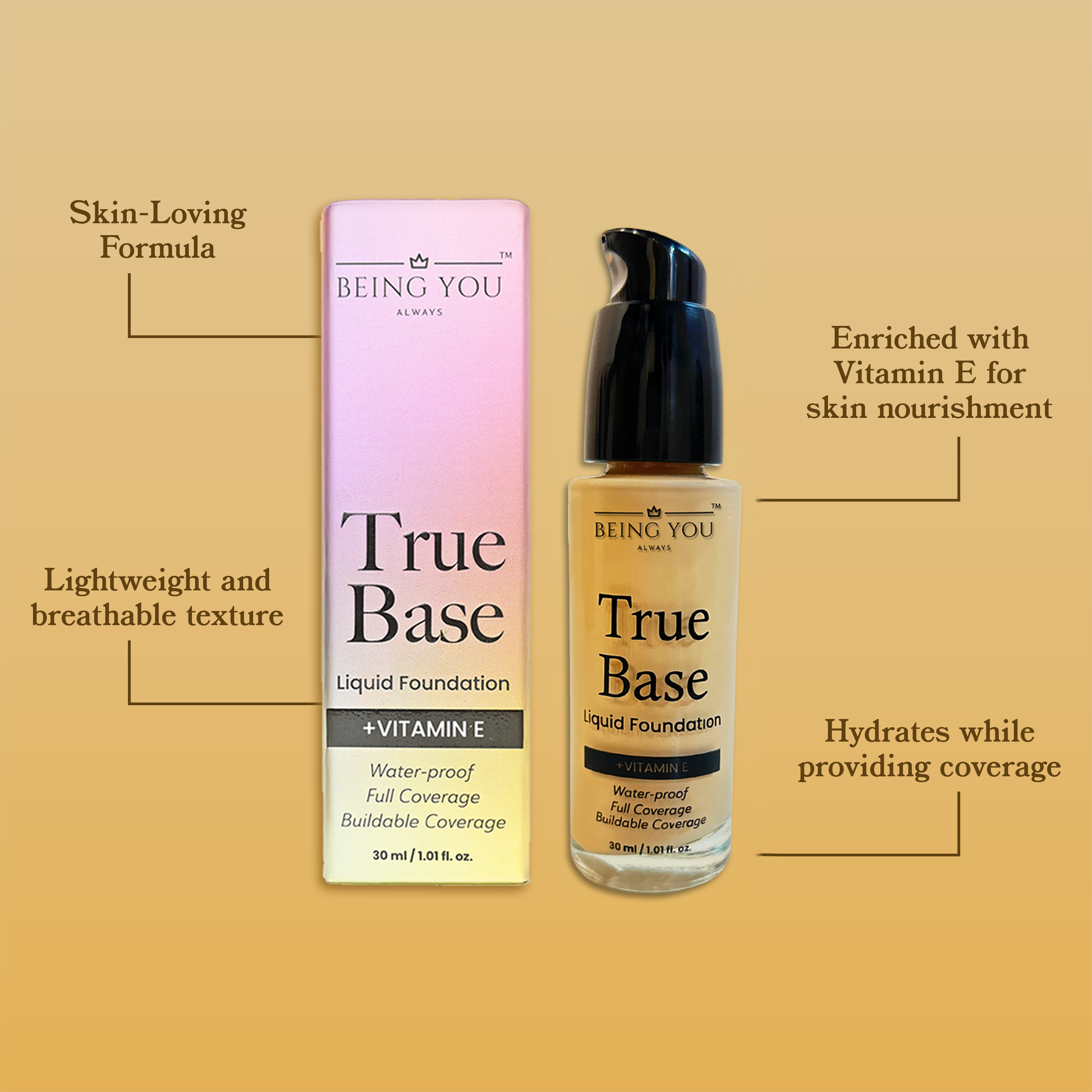 True Base Liquid Foundation - Vitamin E