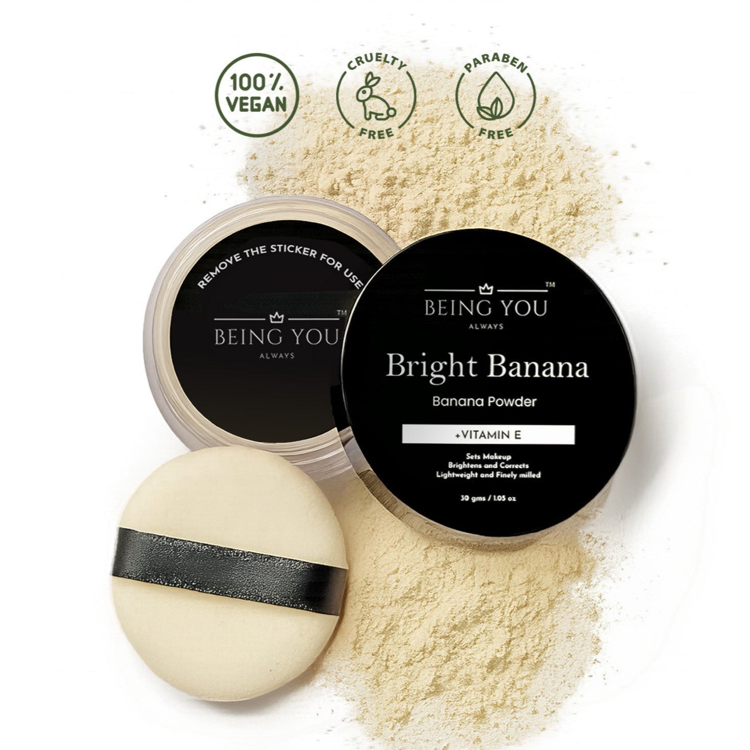 Bright Banana Powder – Lightweight  & Oil Control Matte Finish