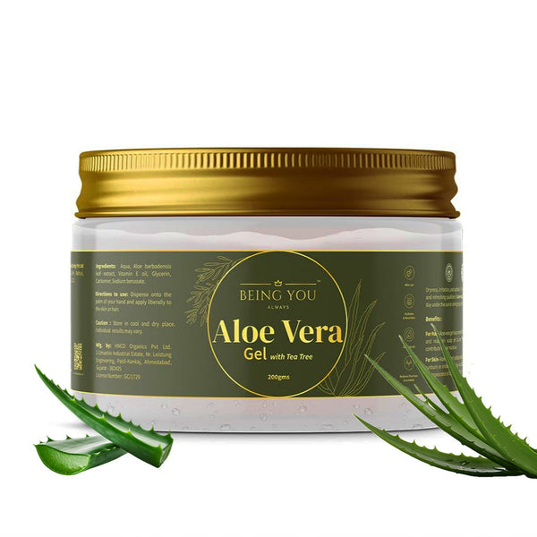 Aloe Vera Gel – Hydrates, tightens skin, and smooths hair